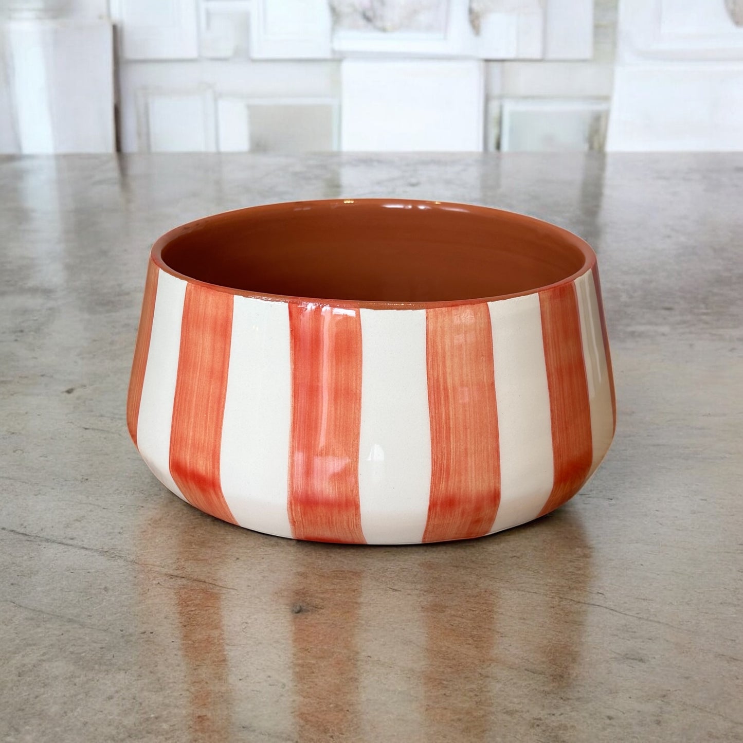 Grand bol rayures Terracotta