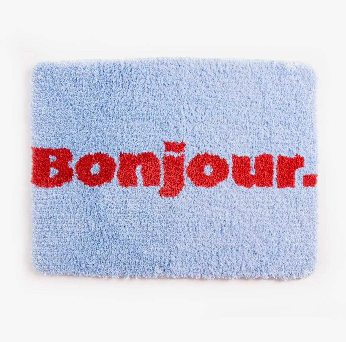Tapis de bain Bleu Bonjour