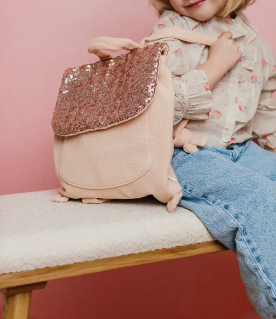 Sac à dos - Sequins roses