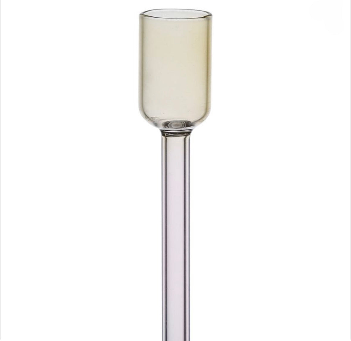 BOUGEOIR FUNKY
JAUNE+ROSE D8XH15CM
VERRE