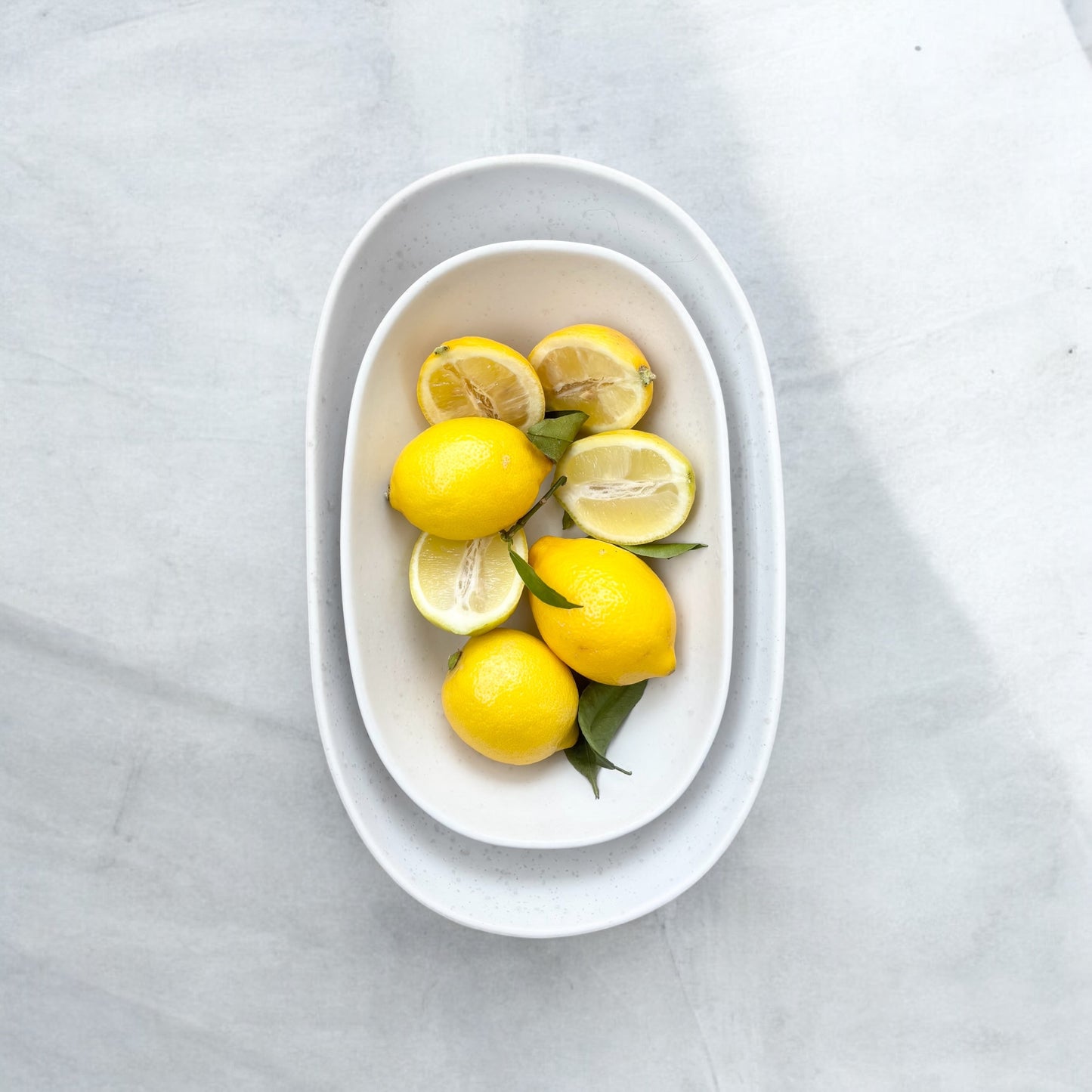 Petit Plat/Saladier blanc sable grès