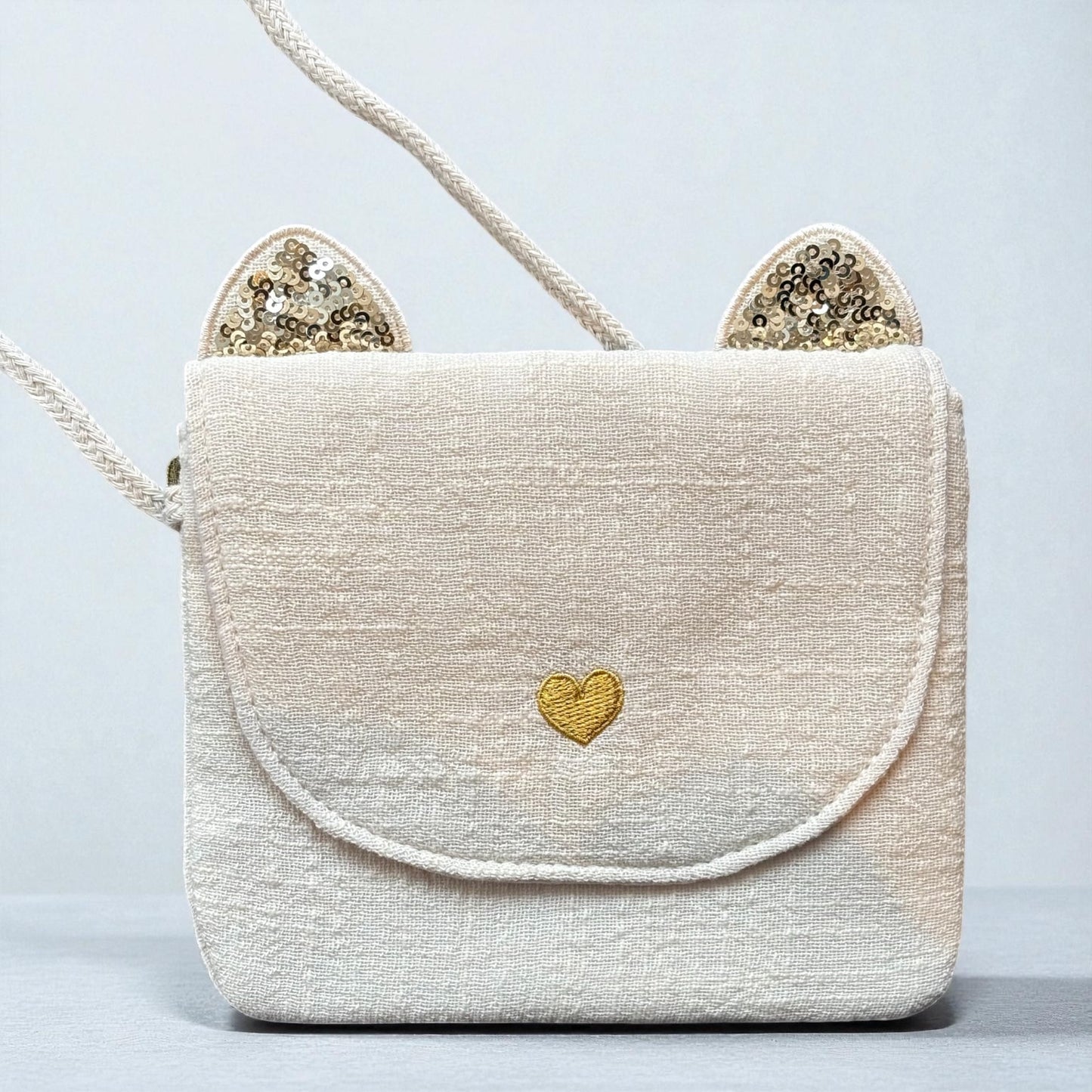 Petit sac à main Chat écru