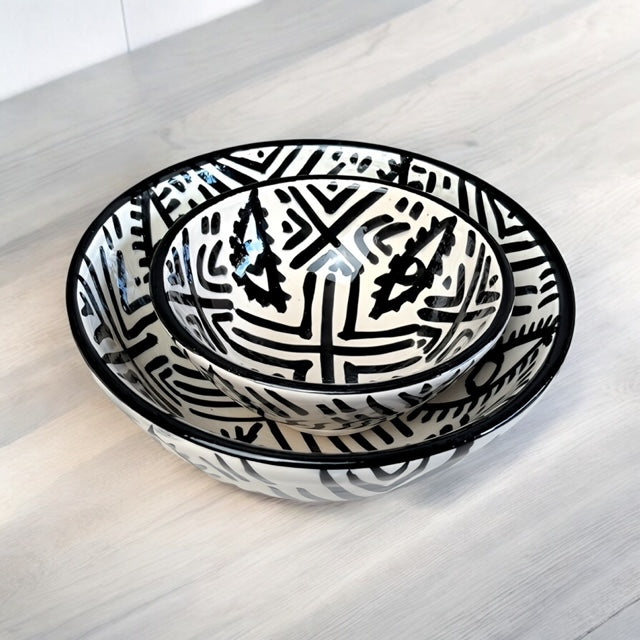 Saladier oeil noir et blanc