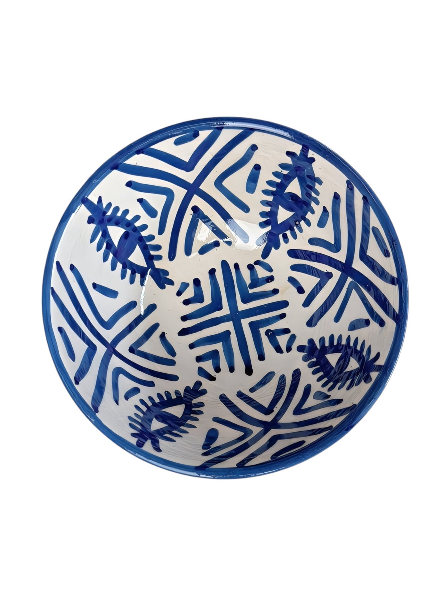 Saladier oeil bleu majorel et blanc