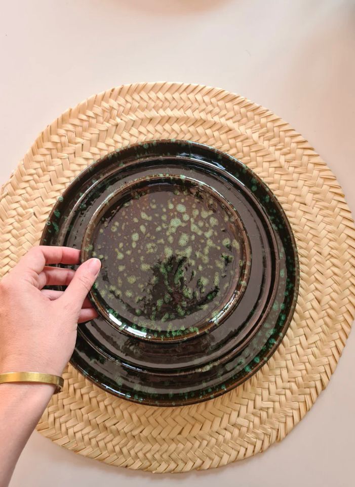 Assiette effet de matière