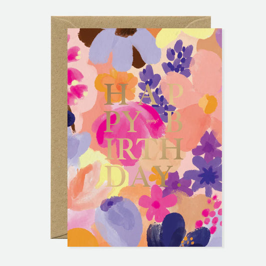 Carte d'anniversaire Flower Garden - ATWS