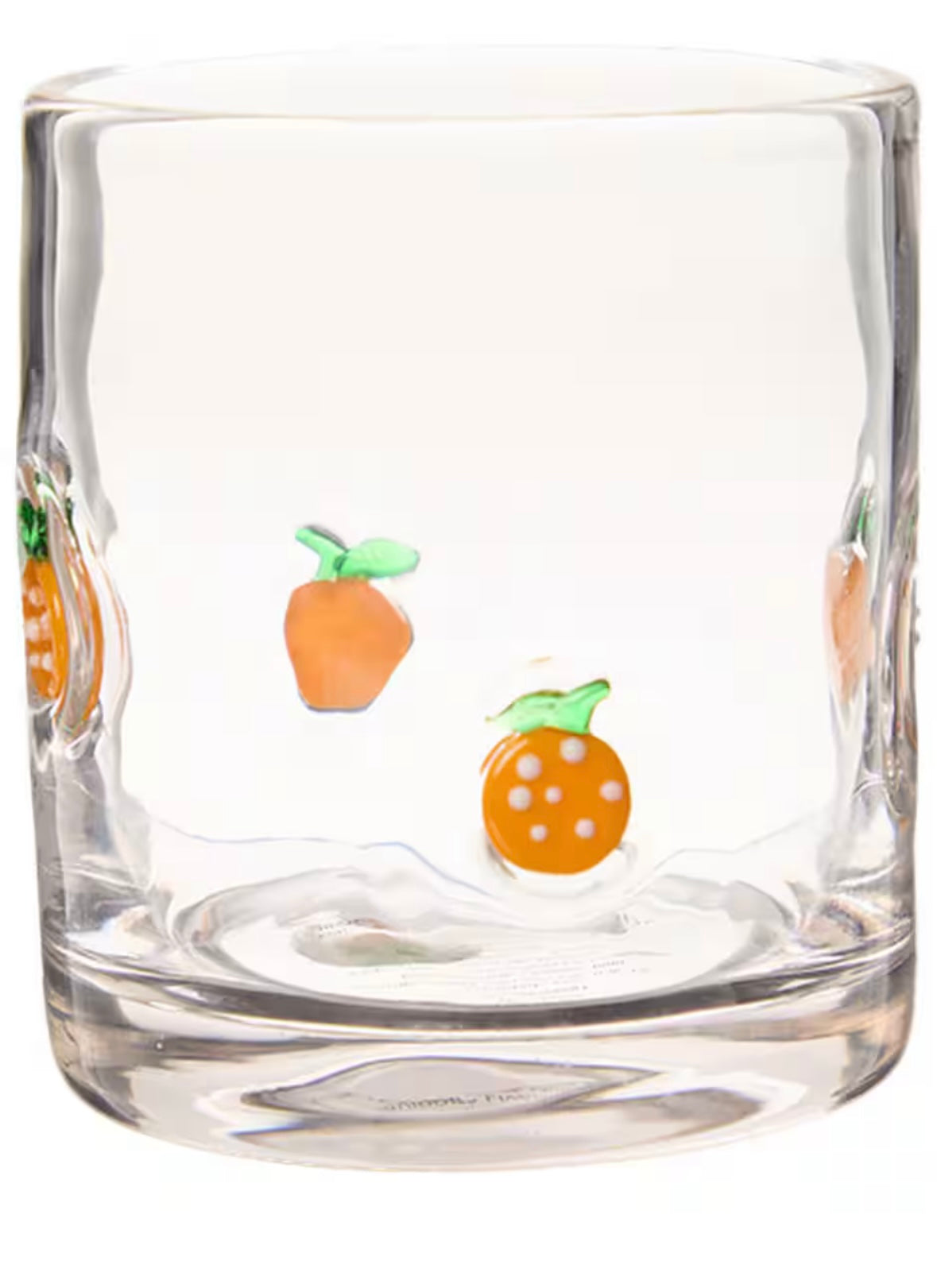 Verre à motifs oranges