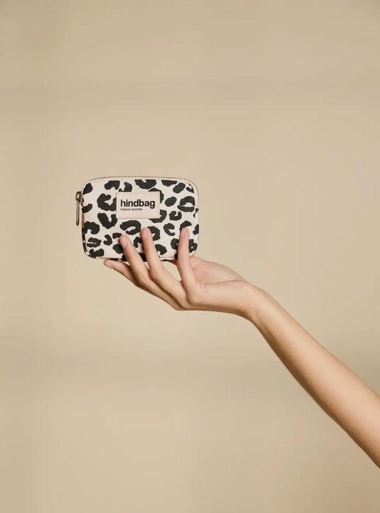 Porte monnaie Lili Léopard écru