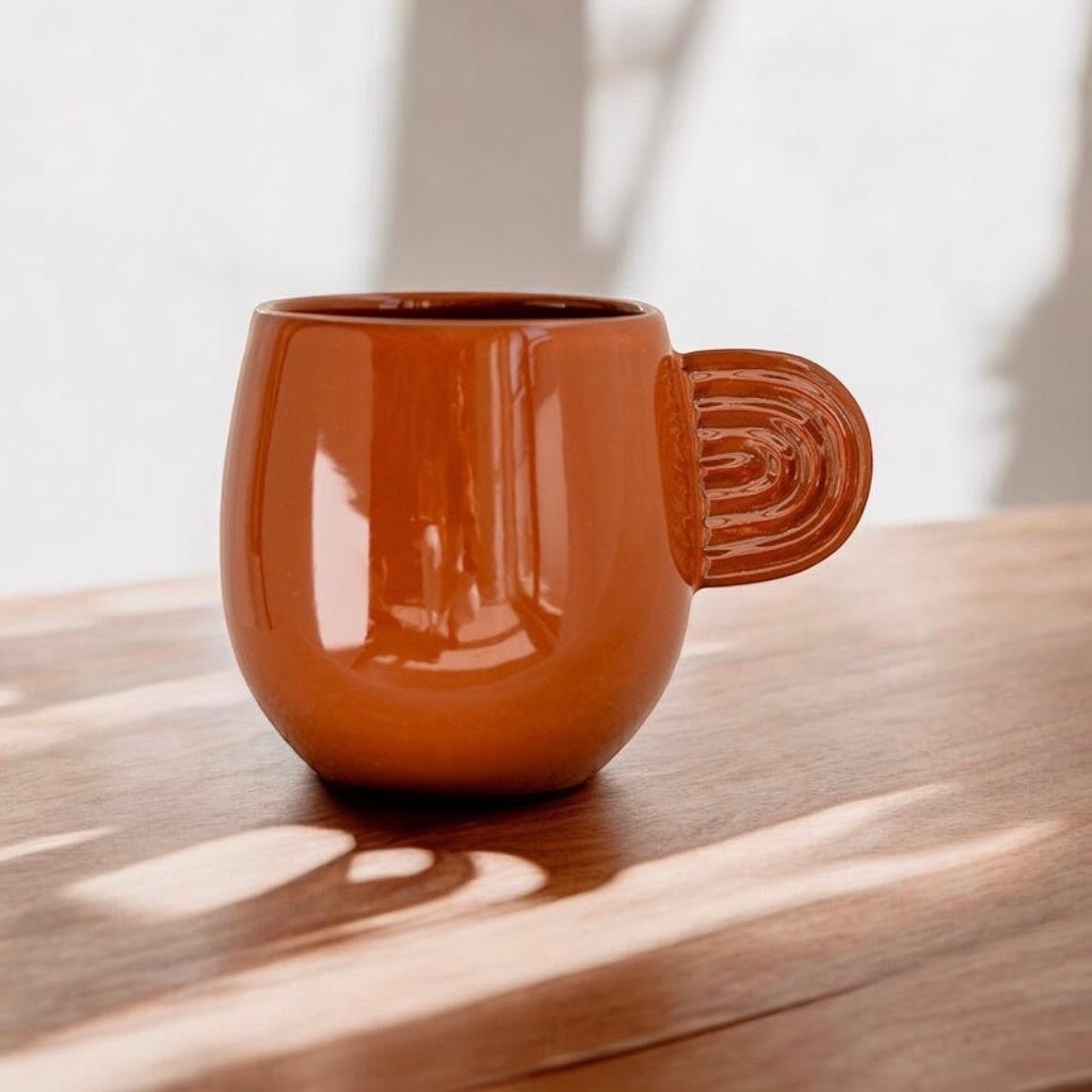 Mug en céramique Ambre terracota - Oustao