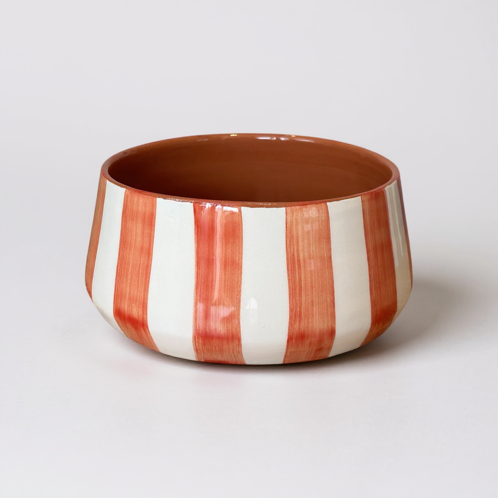 Grand bol rayures Terracotta