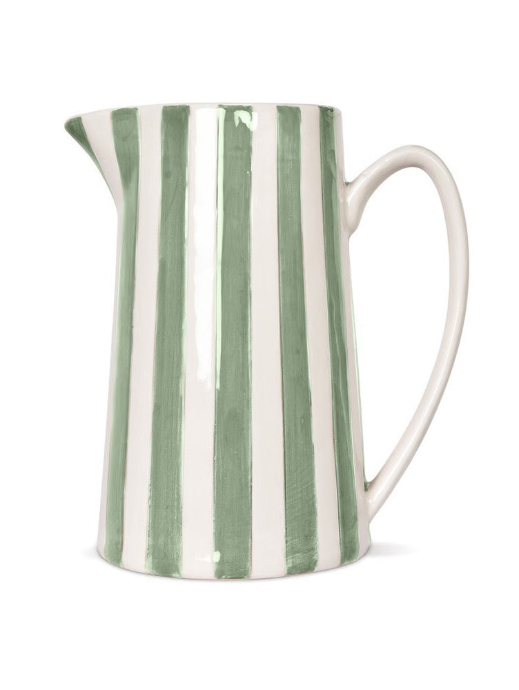 Pichet en céramique à rayures