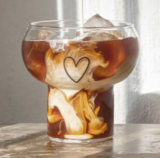 Petit Verre cœur bulle