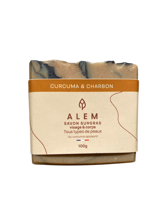 Savon artisanal Alem - Curcuma et Charbon