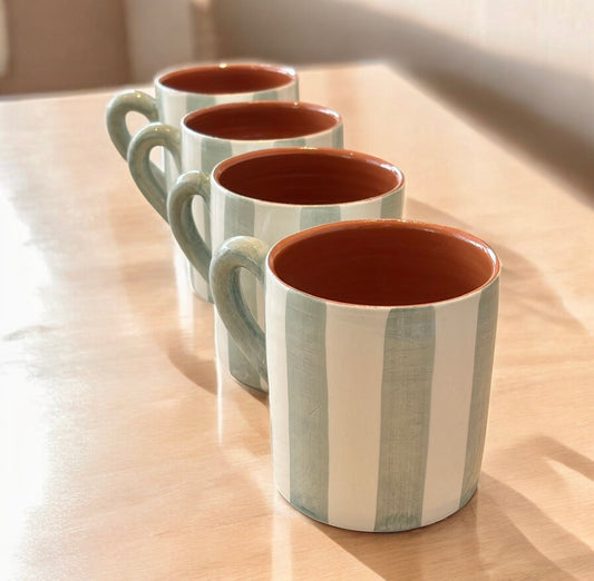 Tasse grès vert sauge