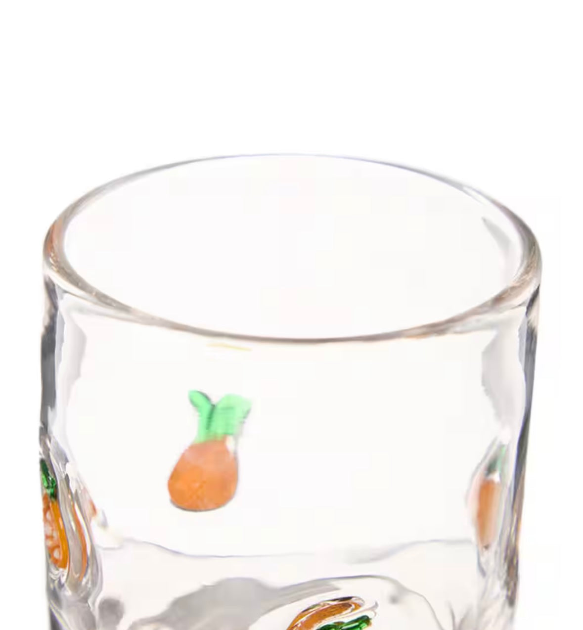 Verre à motifs oranges