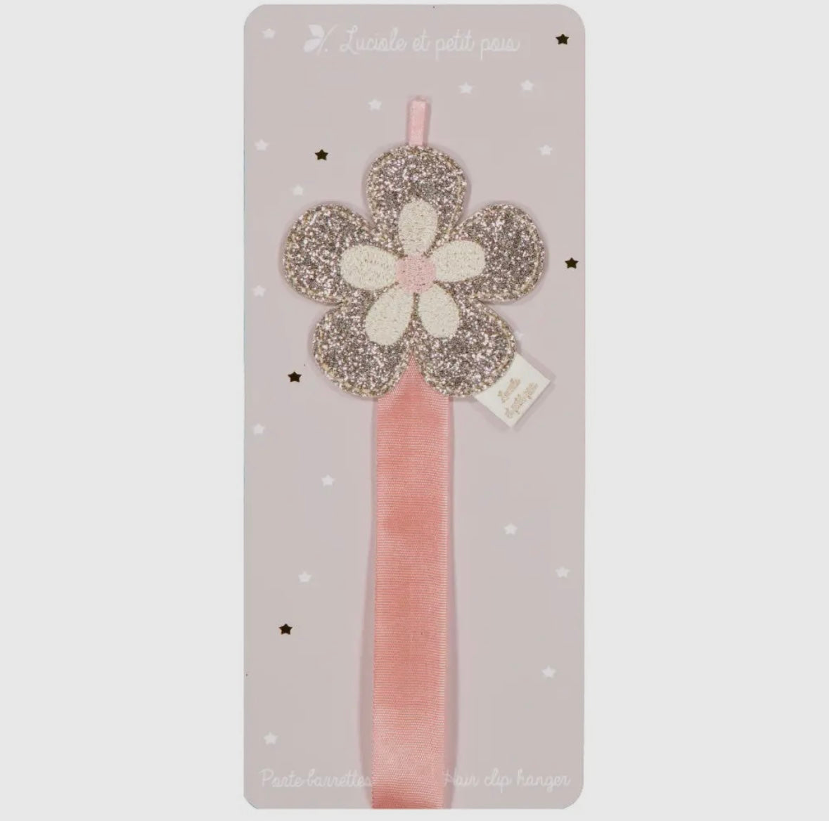 Porte barrettes mural - Fleur rétro