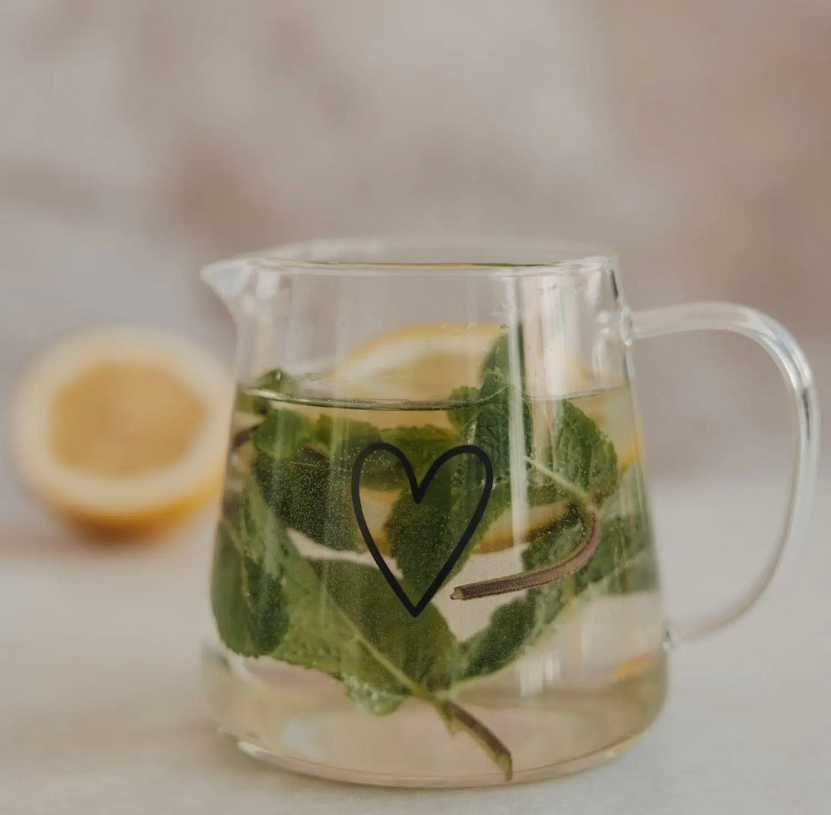 Théière en verre cœur 550ml