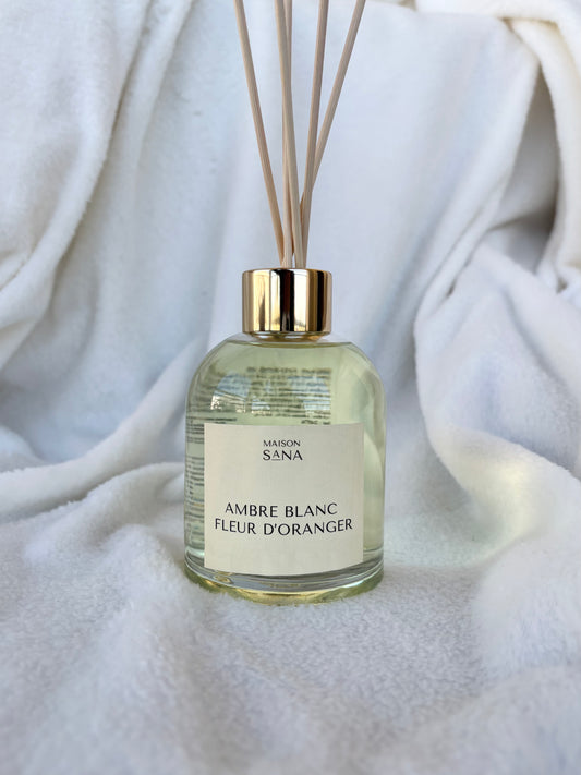 Diffuseur 250ml ambre blanc fleur d’oranger