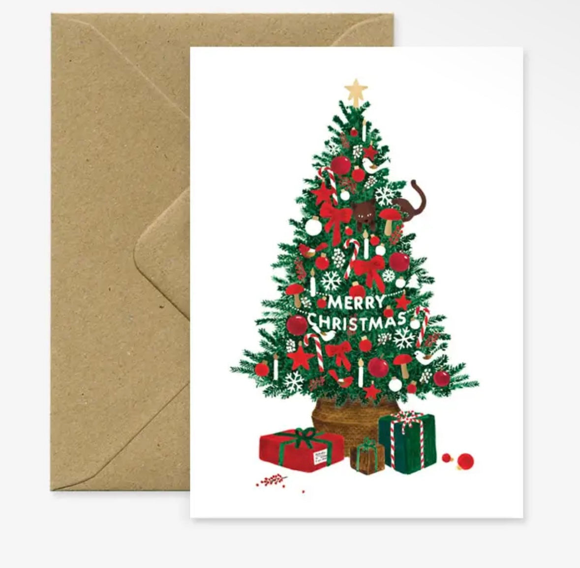 Carte sapin de Noël - Merry Christmas