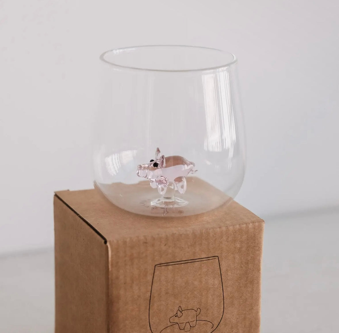 Verre forme cochon