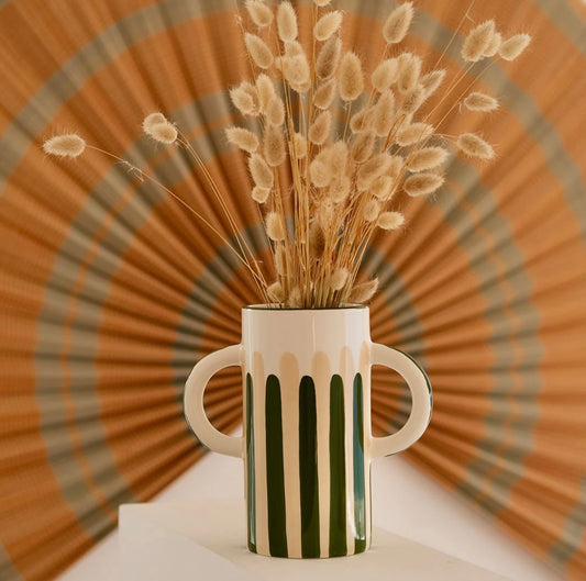 VASE EN CÉRAMIQUE
MEDITERRANEA - RAYURES
VERT/BEIGE OUSTAO