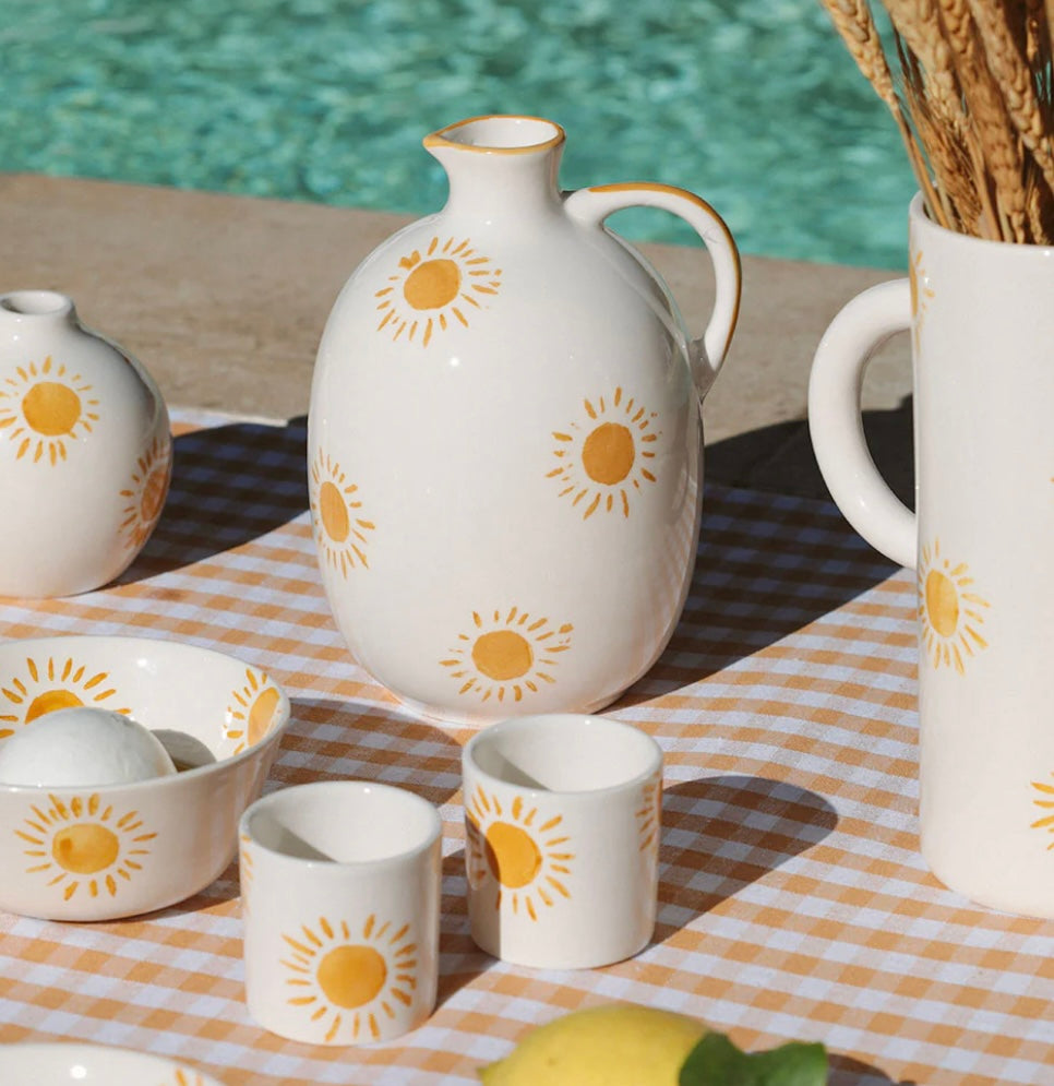 Pichet en céramique soleil - Oustao