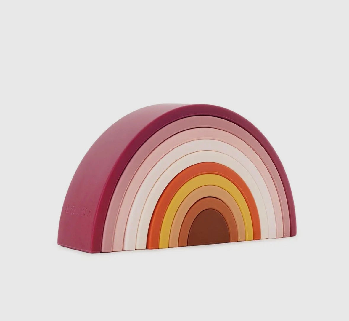 Jouet de construction arc-en-ciel en silicone