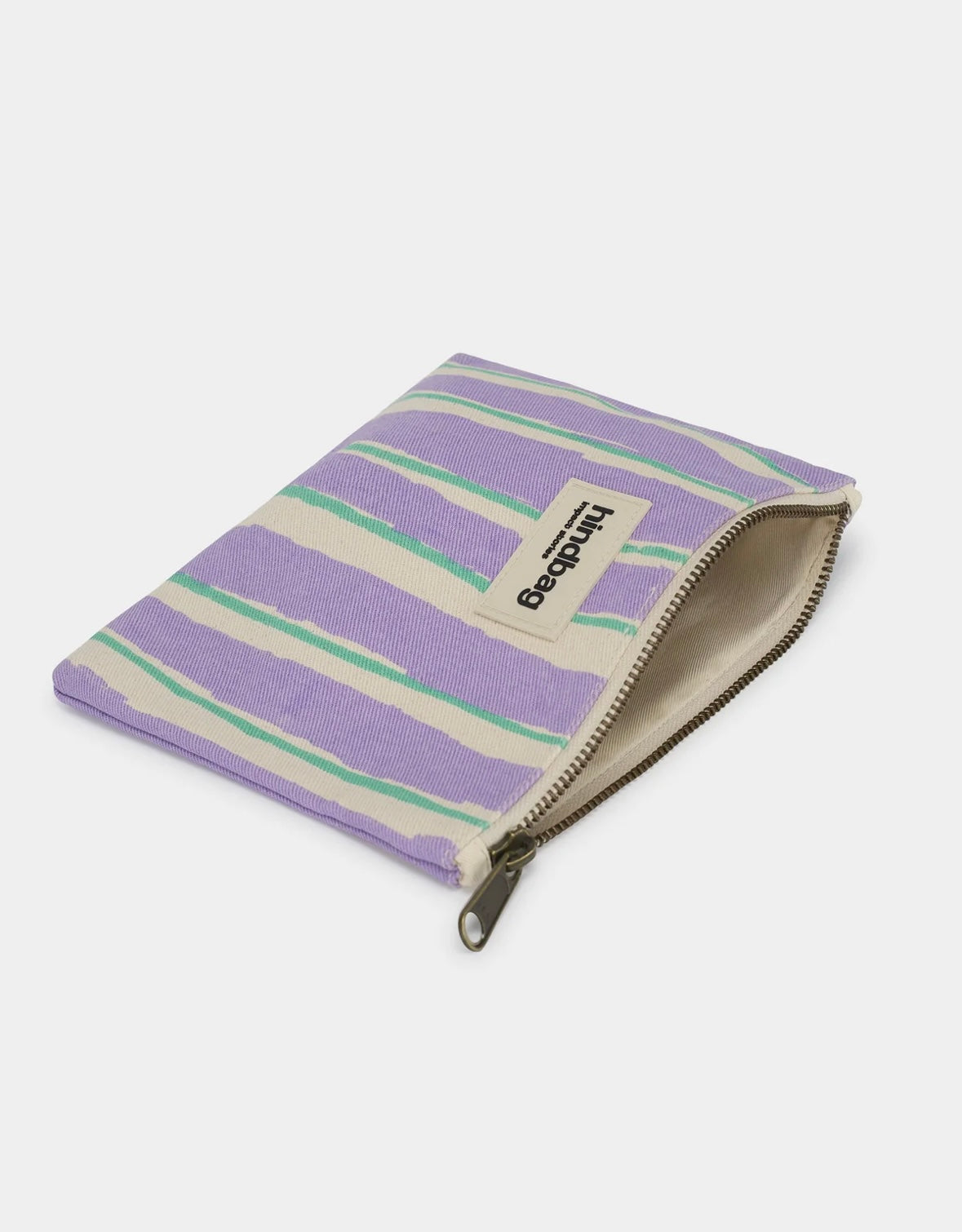 Pochette Lou Rayures Vert et Parme