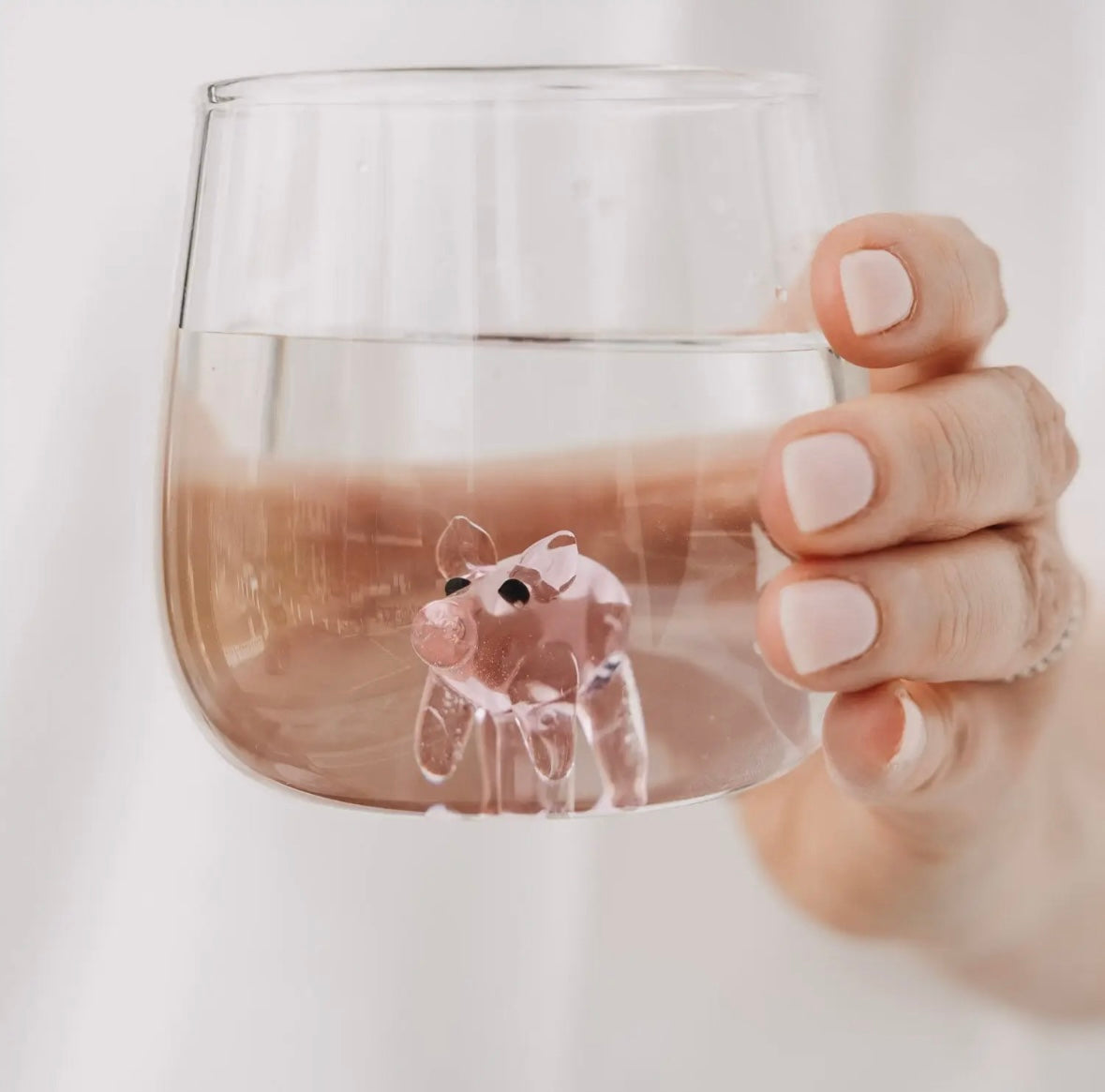 Verre forme cochon
