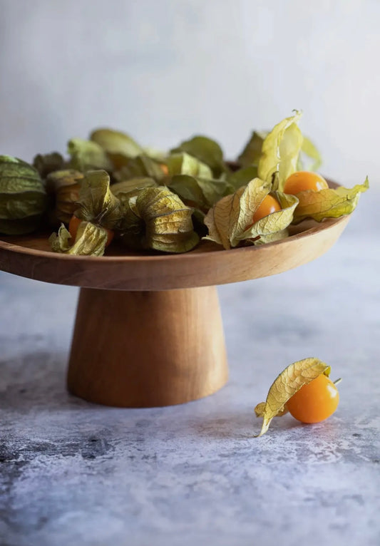 Plateau à gâteau en Teck