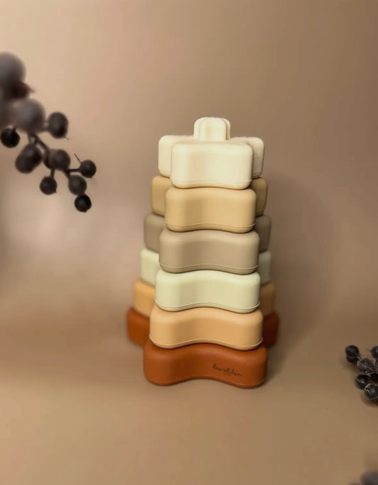 Jeu d'empilage étoile beige, leo et lea, Montessori