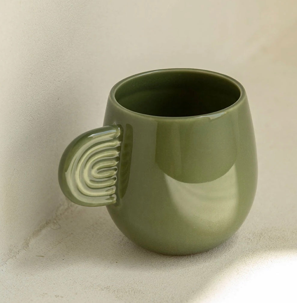 Mug en céramique Ambre vert - Oustao