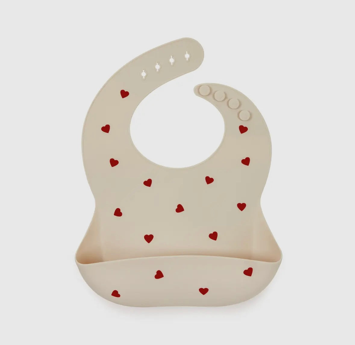 Bavoir en silicone petits cœurs