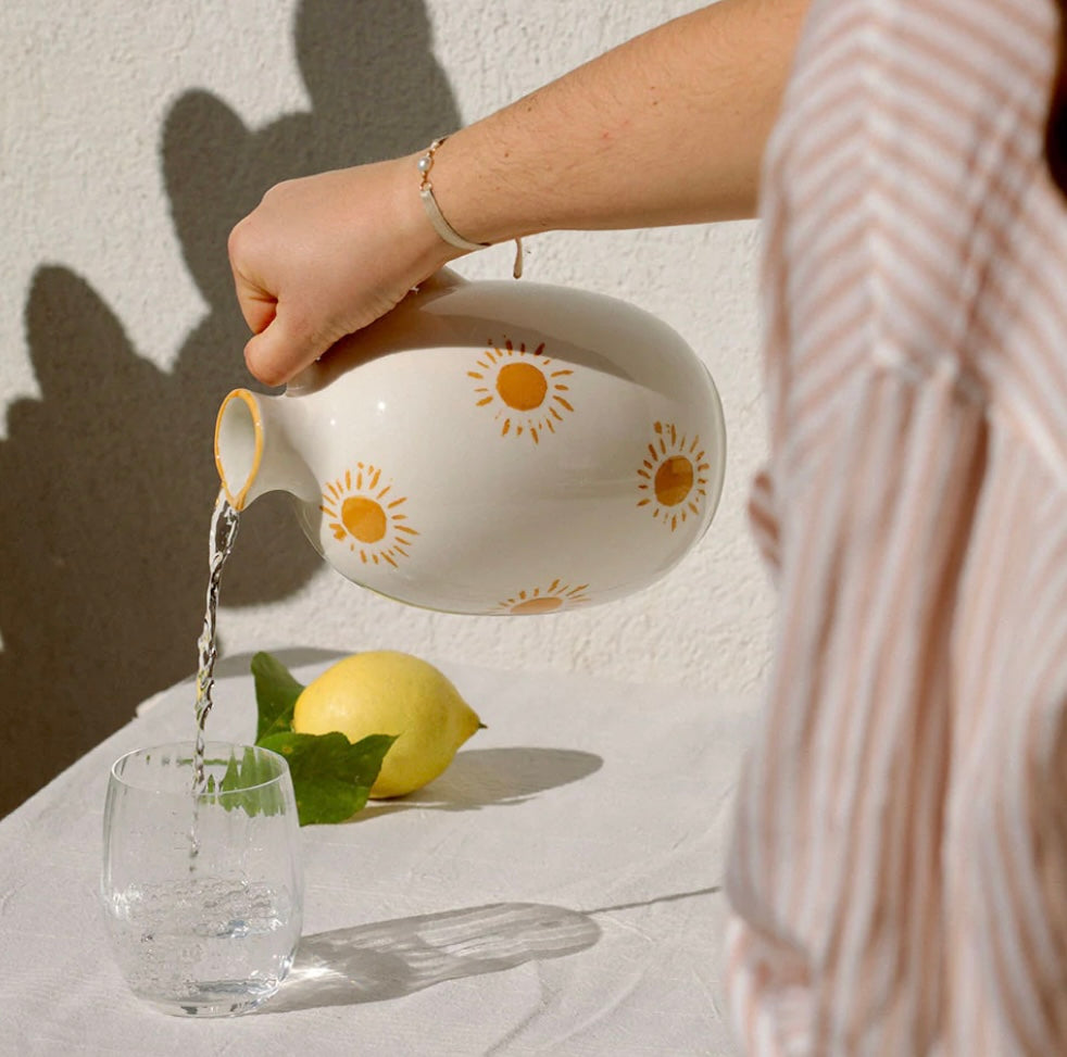 Pichet en céramique soleil - Oustao