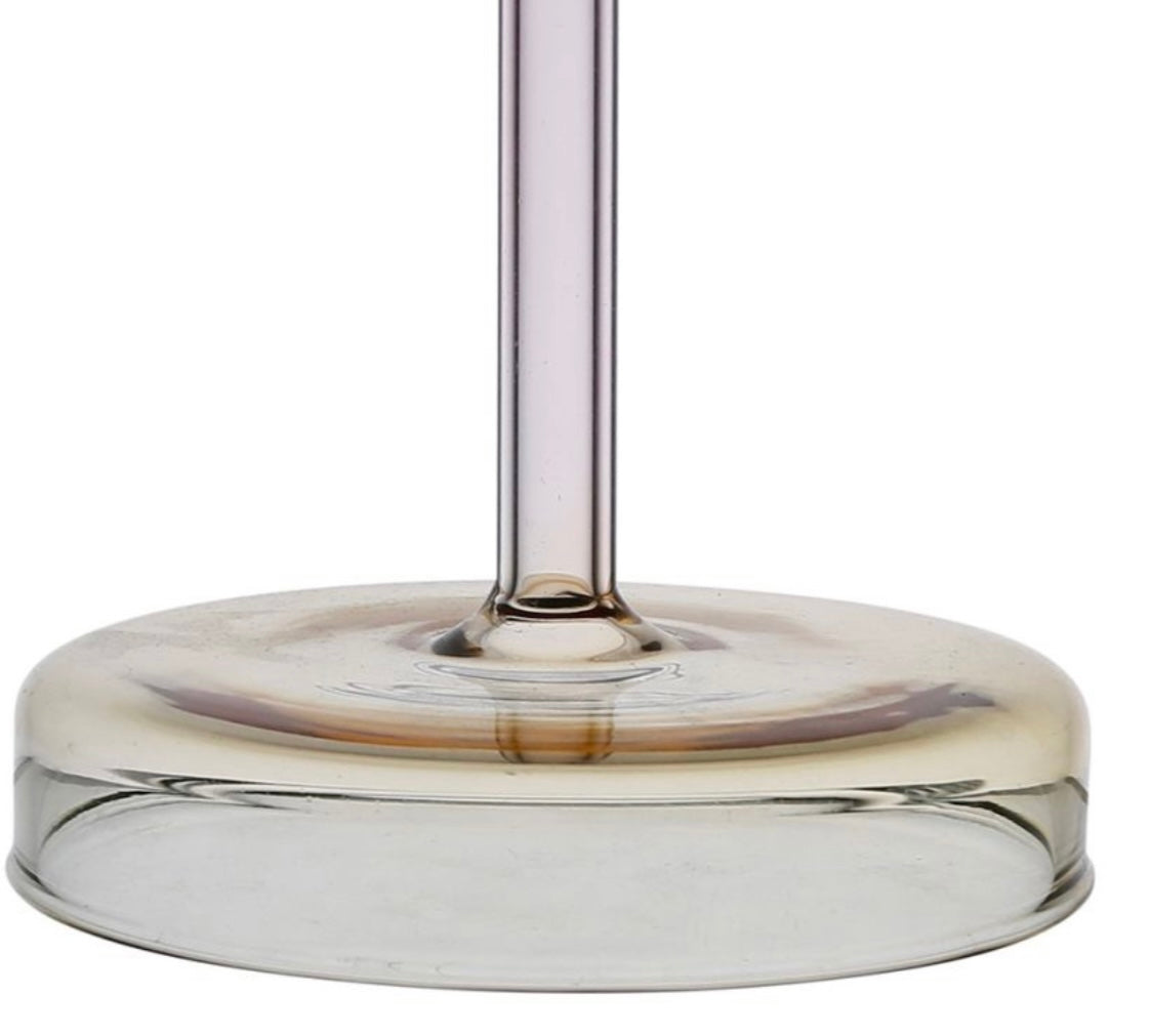 BOUGEOIR FUNKY
JAUNE+ROSE D8XH15CM
VERRE