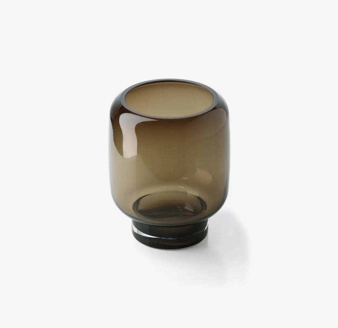 Vase Cube Fumé - Marron