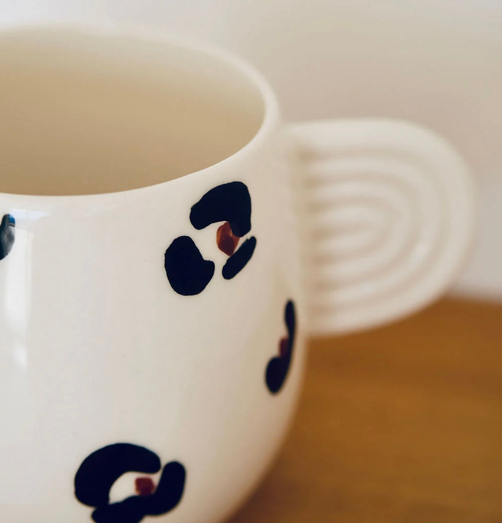 Mug en céramique Ambre léopard - Oustao