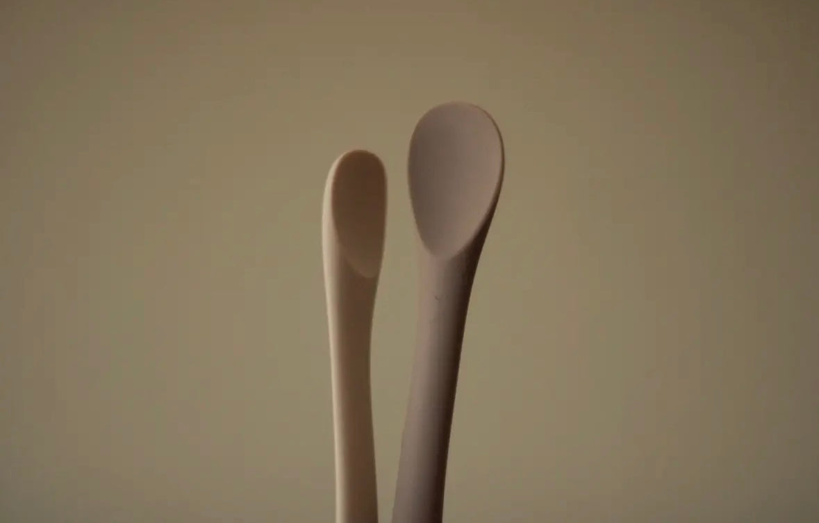Set de cuillères pour diversification alimentaire (Taupe/Ivoire)
