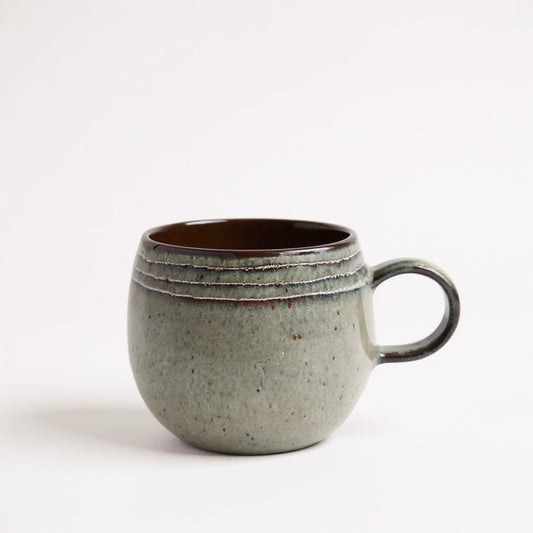Mug rond nuancé gris bleu