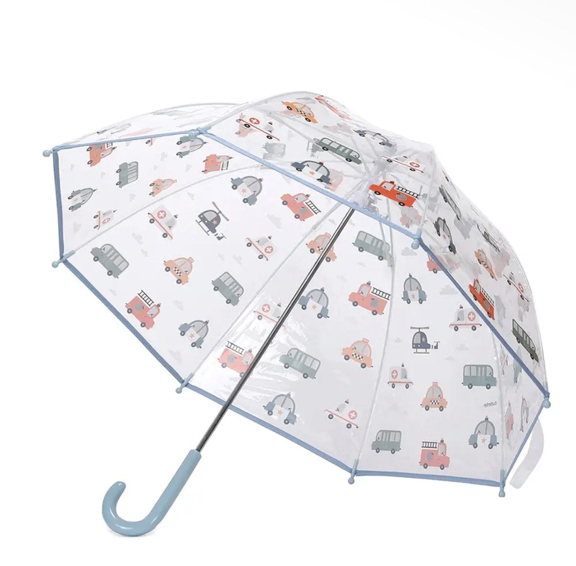 Parapluie transparent pour enfants motifs voitures