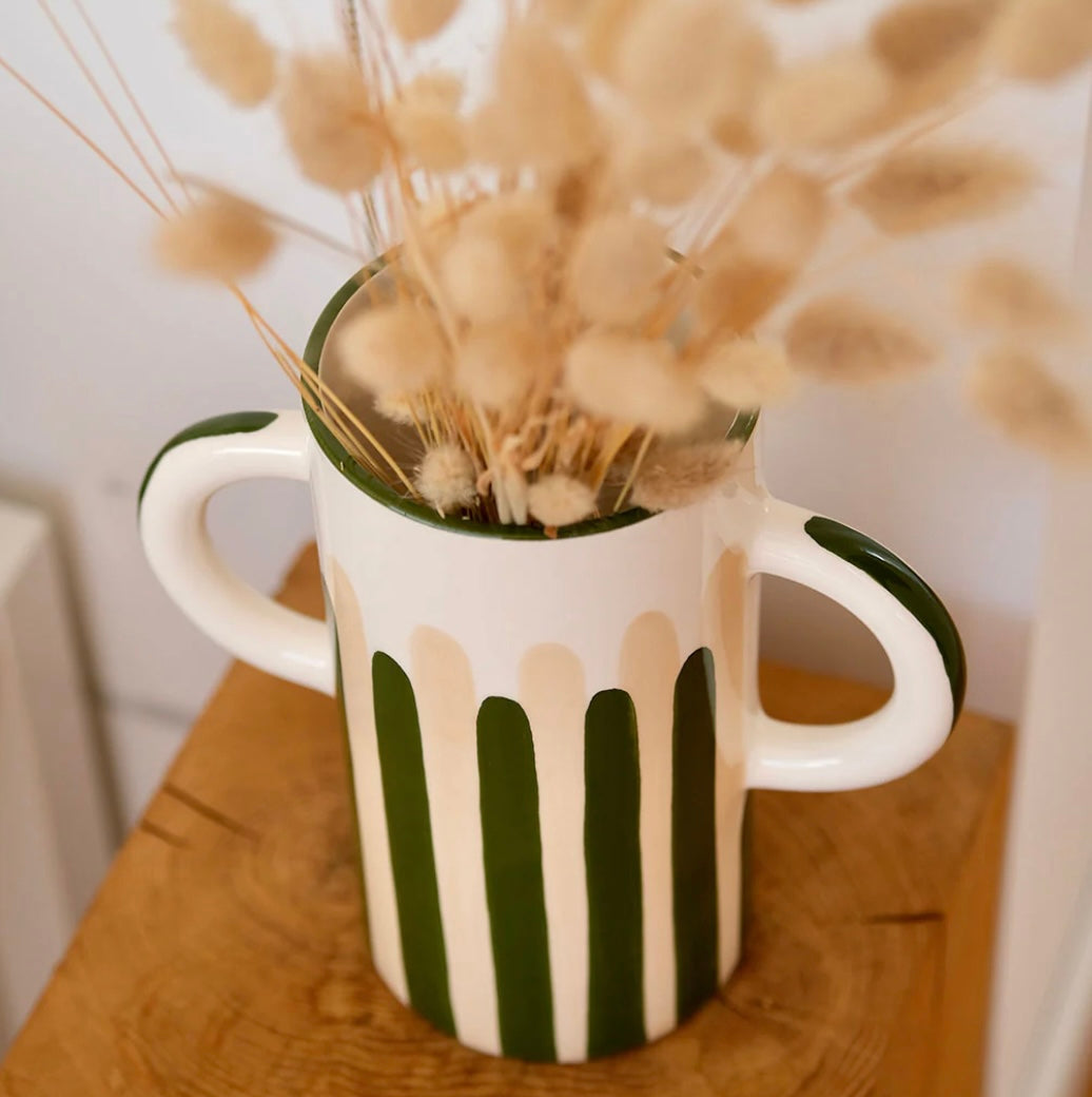 VASE EN CÉRAMIQUE
MEDITERRANEA - RAYURES
VERT/BEIGE OUSTAO