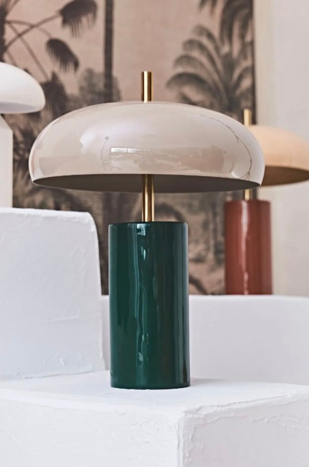 Lampe Arty émeraude écru