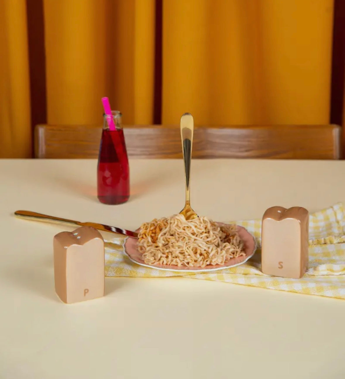 Set salière poivrière brioche