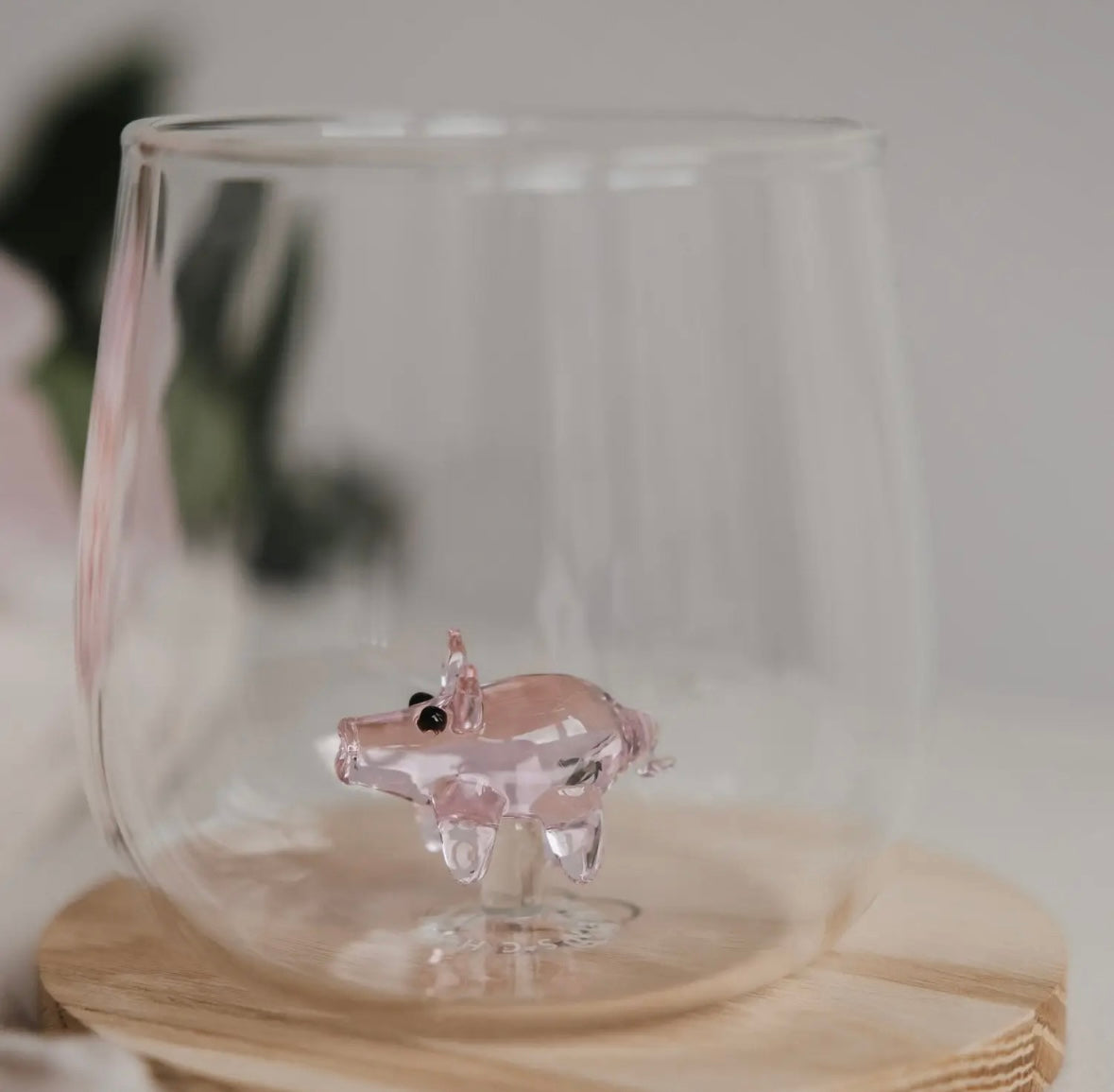 Verre forme cochon