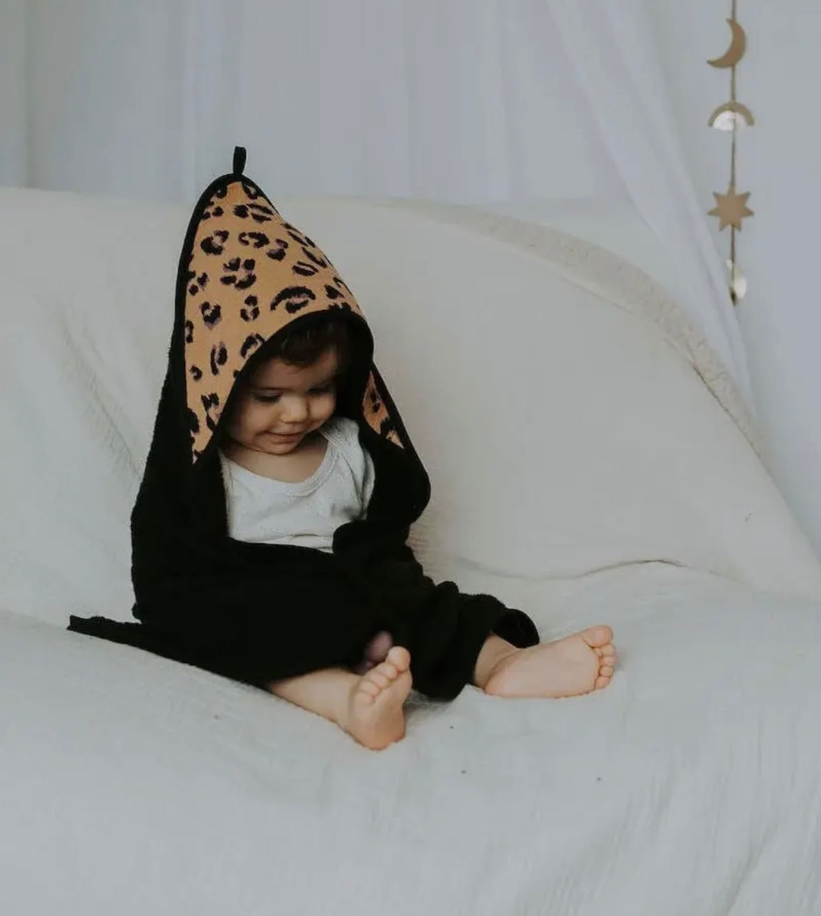 Cape de bain léopard- Manufacture des bébés français