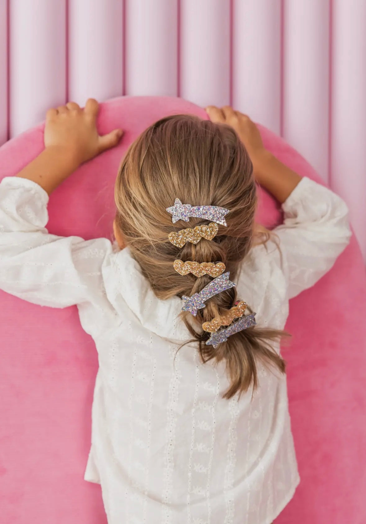 Barrette 3 coeurs - Doré