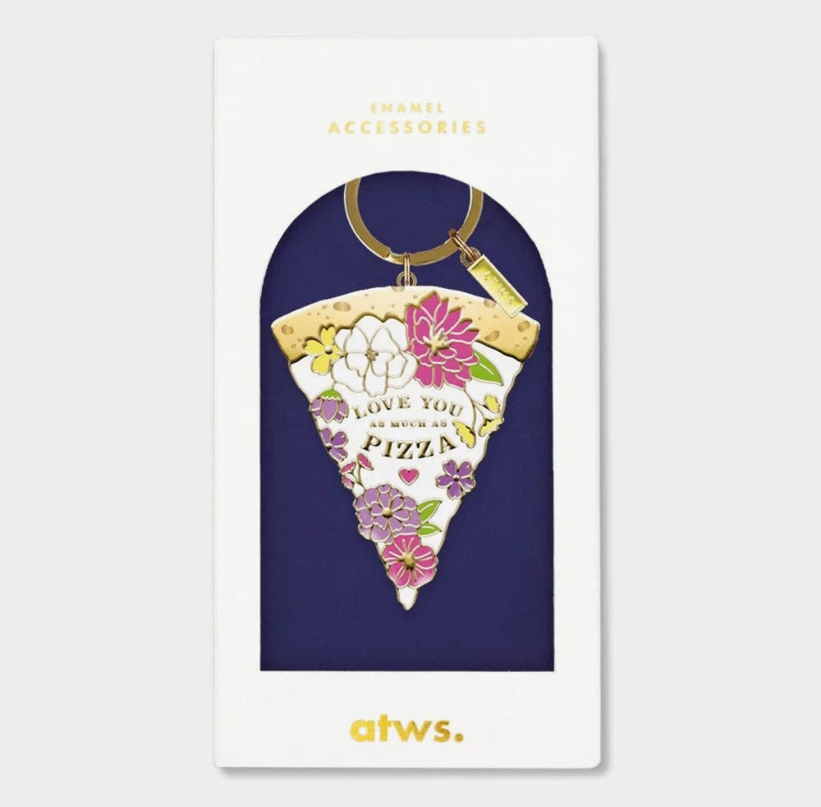 Porte-clés - je t’aime Autant que la pizza