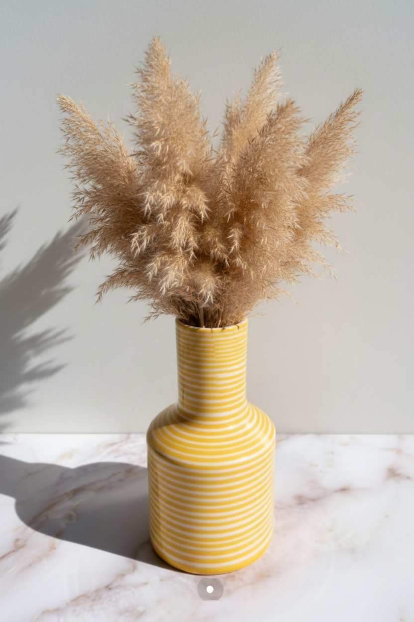 Vase Girafe Rayé Tangerine