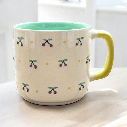 Mug cerises violettes