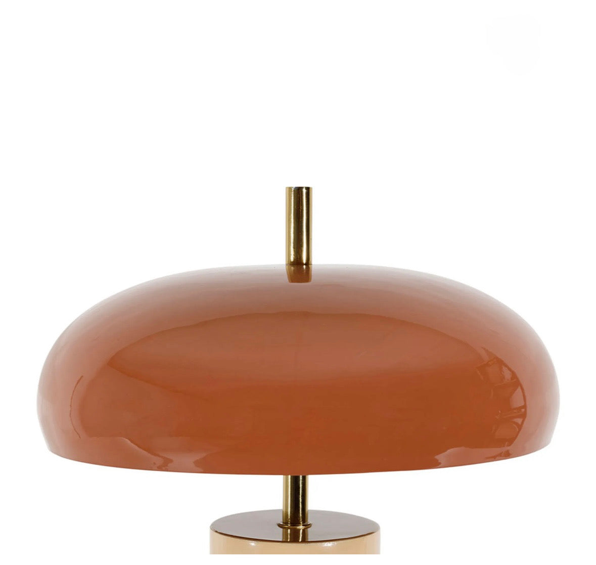 Lampe Arty en fer beige et terracotta